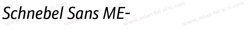 Schnebel Sans ME字体转换